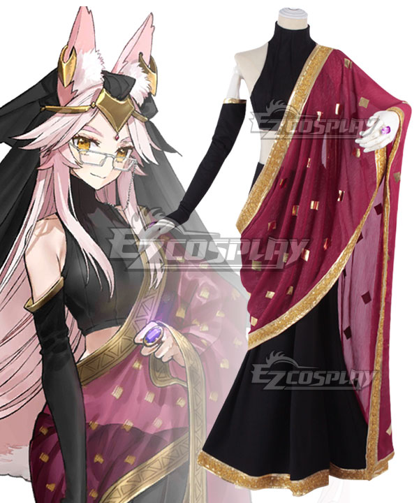 Fate Grand Order Extra CCC Caster Tamamo no Mae India Fox Cosplay Costume