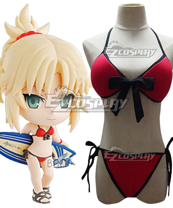 Fate Grand Order Fate Apocrypha Saber Mordred Swimsuit Cosplay Costume