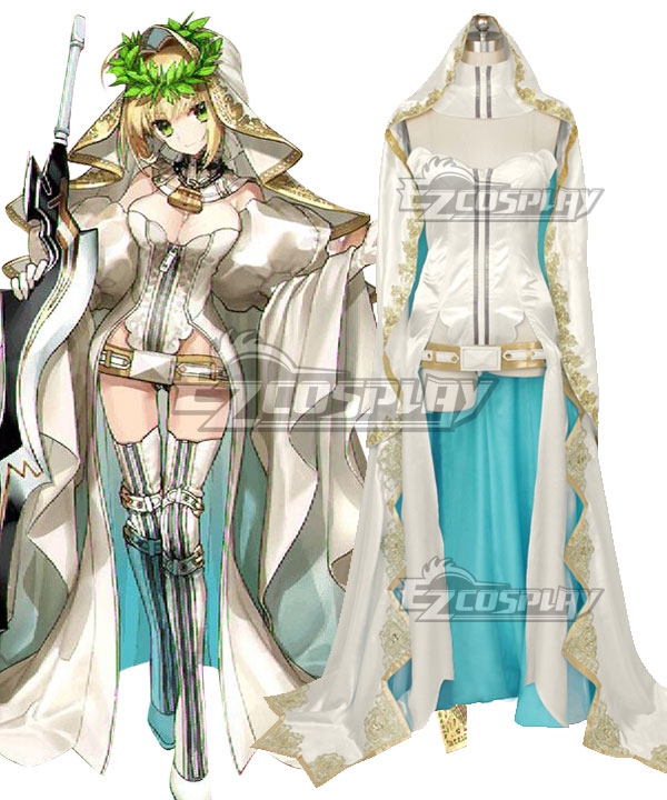 Fate Grand Order Fate Extra CC Saber Nero Claudius Bride Stage 3 Cosplay Costume