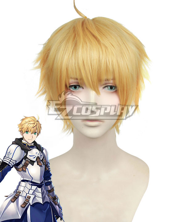 Fate Grand Order Fate Prototype Saber Arthur Pendragon Golden Cosplay Wig