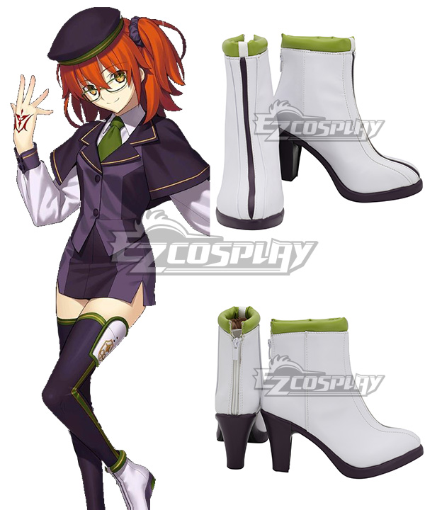 Fate Grand Order Female Master Atlas Academy Uniform White Cosplay Shoes