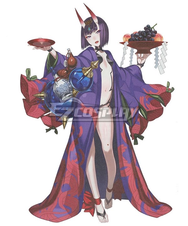 Fate Grand Order FGO Assassin Shuten Douji Long Kimono Cosplay Costume