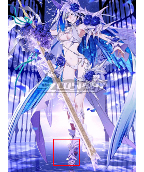 Fate Grand Order FGO Berserker Brynhild Stage 3 Swimsuit Silver Cosplay Shoes