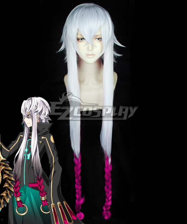 Fate Grand Order FGO Caster Asclepius Silver White Cosplay Wig