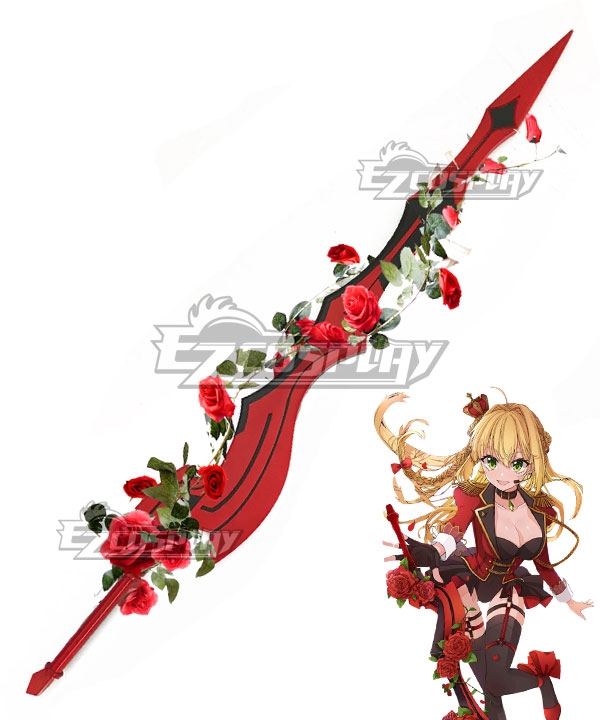 Fate Grand Order FGO Nero Claudius Return Match Battle Suit Sword and Rose vine Cosplay Weapon Prop