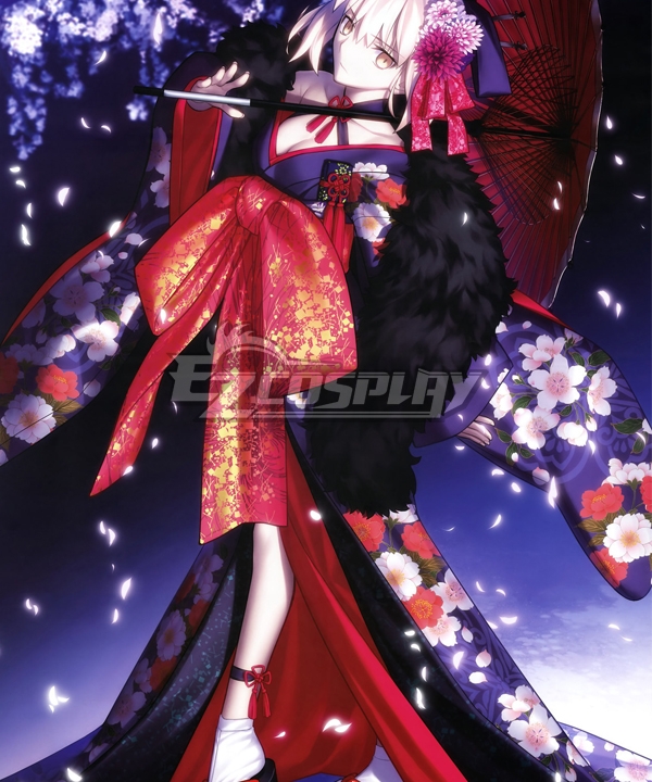 Fate Grand Order FGO Saber Alter Artoria Pendragon Kimono Cosplay Costume