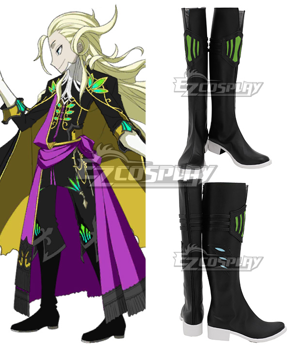 Fate Grand Order FGO  Wolfgang Amadeus Mozart Black Shoes Cosplay Boots