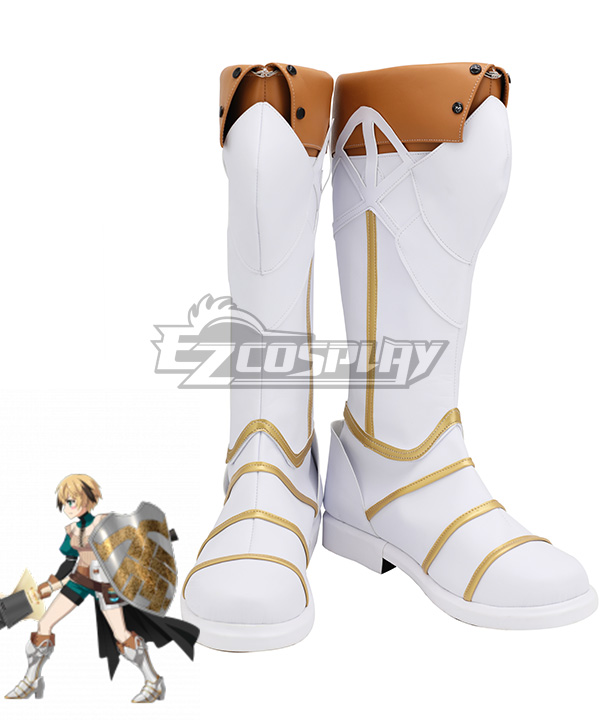 Fate Grand Order Gareth Golden Brown White Cosplay Shoes
