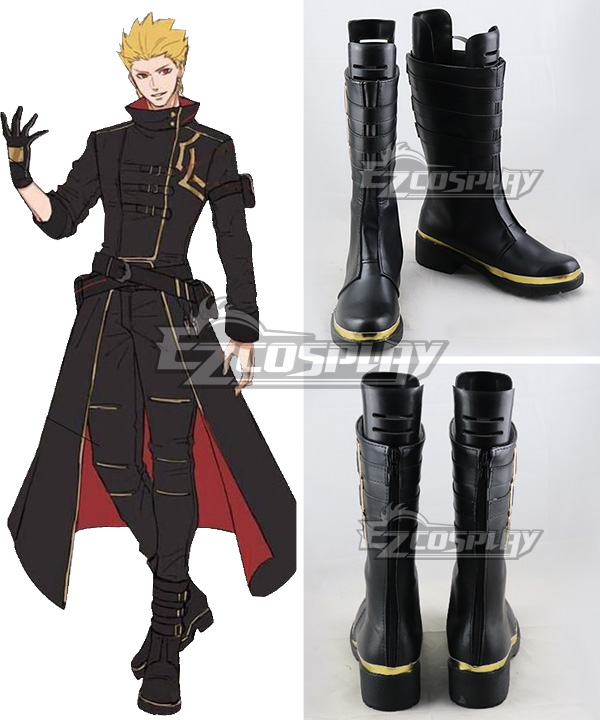 Fate Grand Order Gilgamesh in NY Black Shoes Cosplay Boots