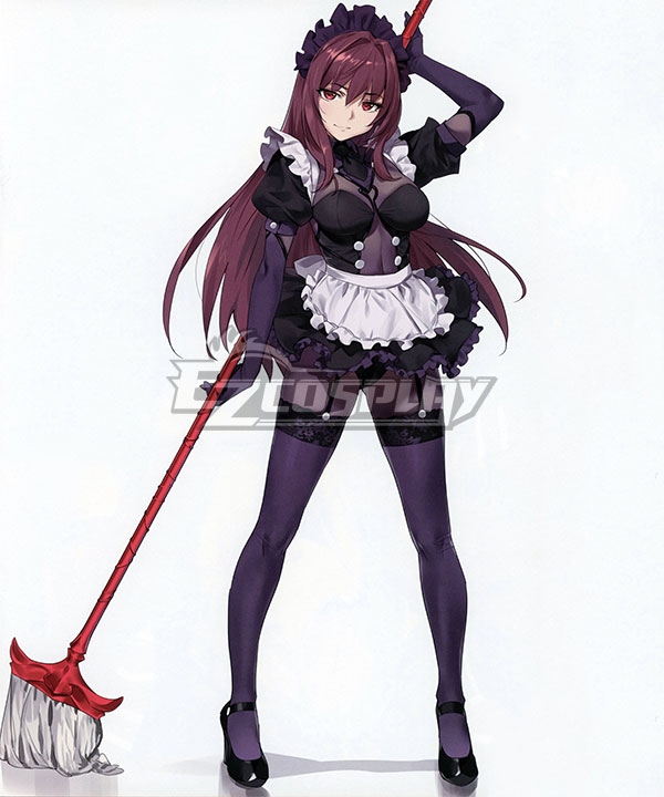 Fate Grand Order Lancer Scathach Maid Cosplay Costume