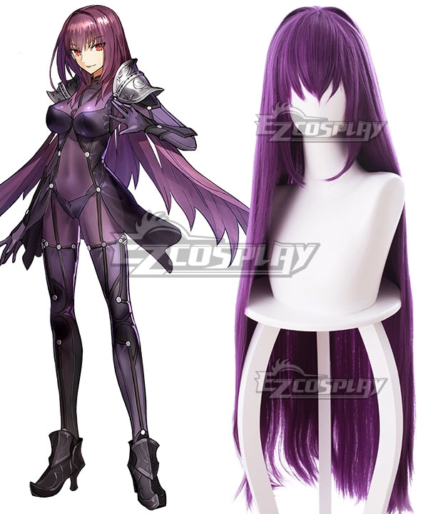 Fate Grand Order Lancer Scathach Purple Cosplay Wig - 235EC