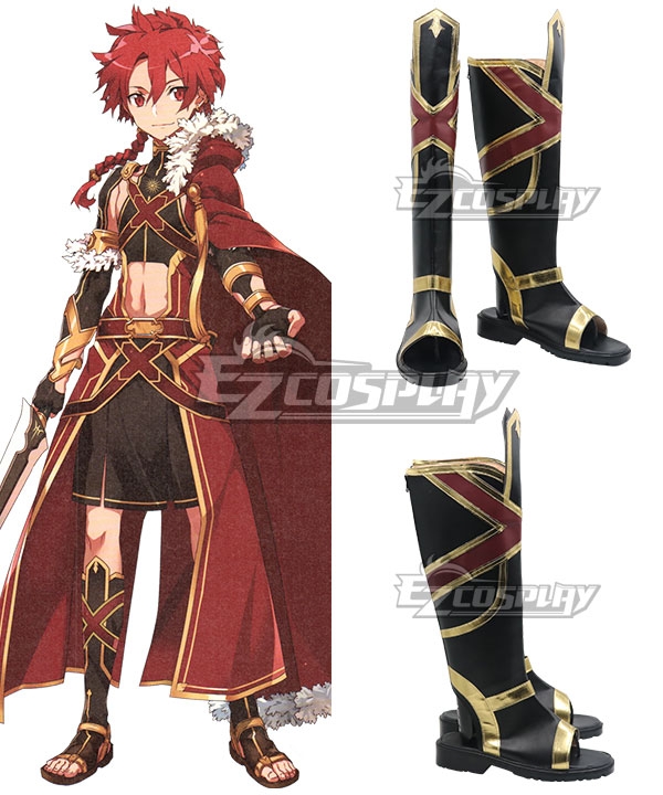 Fate Grand Order Rider Alexander the Great Golden Black Shoes Cosplay Boots