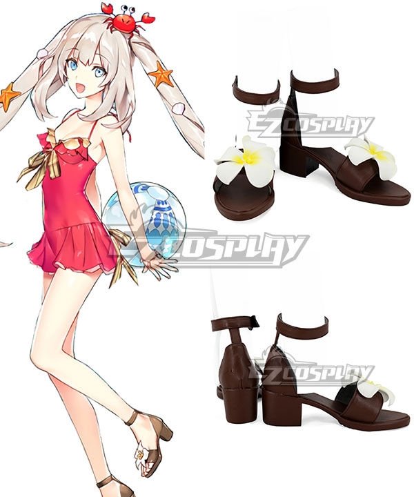 Fate Grand Order Rider Caster Marie Antoinette Swimsuit Black Cosplay Shoes