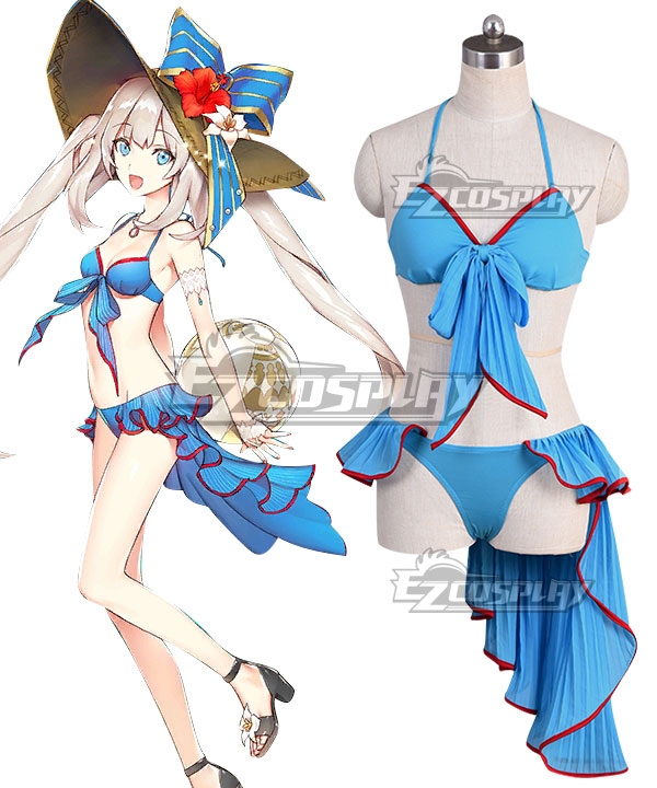 Fate Grand Order Rider Caster Marie Antoinette Swimsuit Cosplay Costume