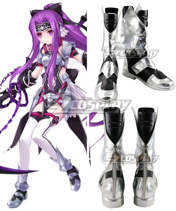 Fate Grand Order Rider Medusa Silver Shoes Cosplay Boots