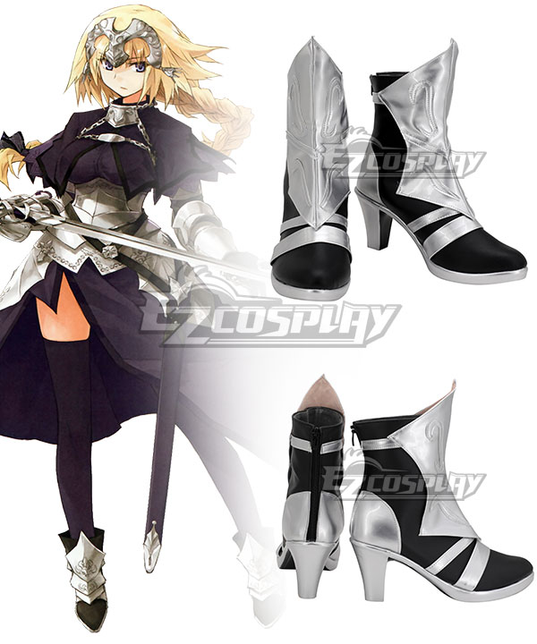 Fate Grand Order Ruler Joan of Arc Jeanne d'Arc Black Cosplay Shoes