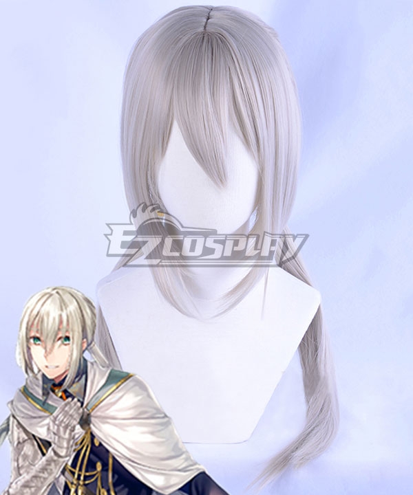 Fate Grand Order Saber Bedivere White Cosplay Wig