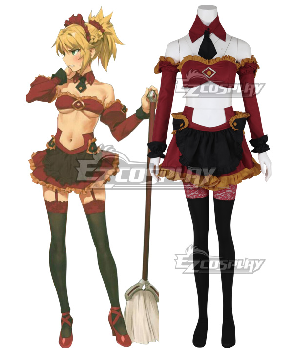 Fate Grand Order Saber of Red Mordred Maid Wear Cosplay Costume