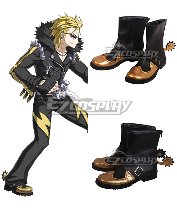 Fate Grand Order Sakata Kintoki Rider Black Yellow Cosplay Shoes