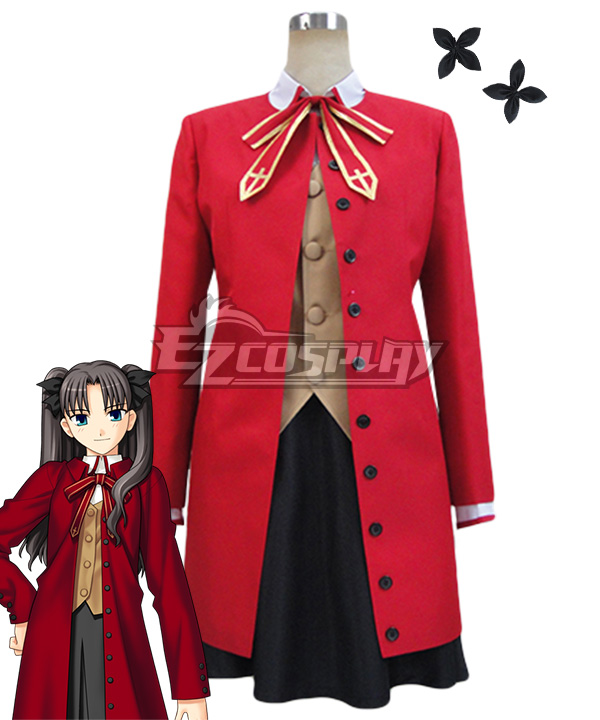 Fate Stay Night: Unlimited Blade Works UBW Rin Tohsaka Cosplay Costume