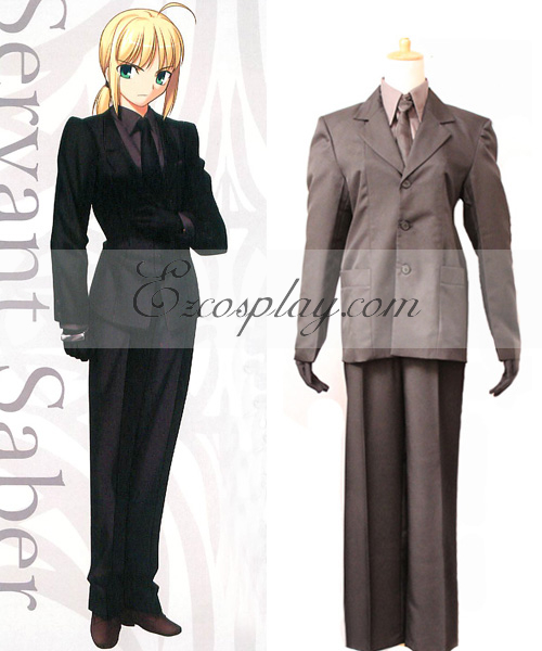 

FateZero Saber Black Suit Cosplay Costume