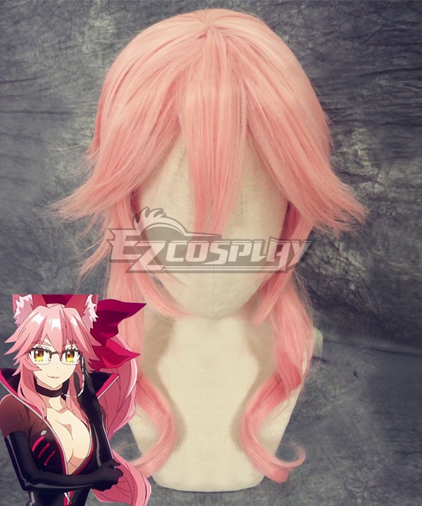 Fate/EXTRA Fate Grand Order Assassin Tamamo no Mae Pink Cosplay Wig