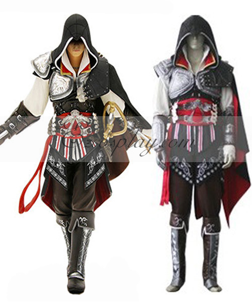

Assassin's Creed II Ezio Auditore Black Edition Cosplay Costume - Special Sale