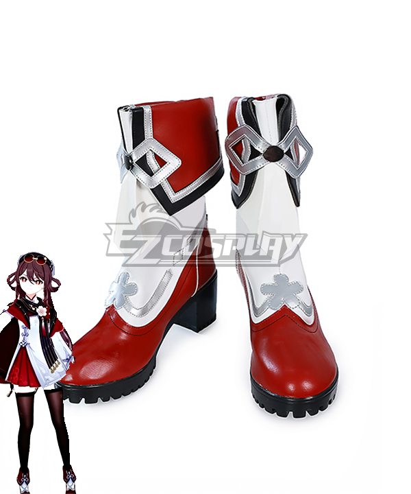 Genshin Impact Cherries Snow-Laden Hu Tao Red Cosplay Shoes