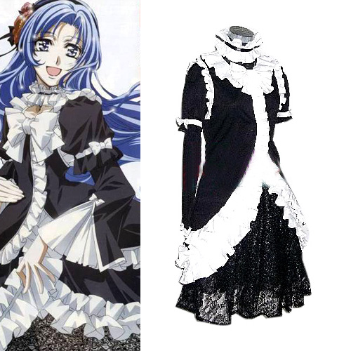 

Princess Princess Black Dress Lolita Cosplay Costume ELT0015