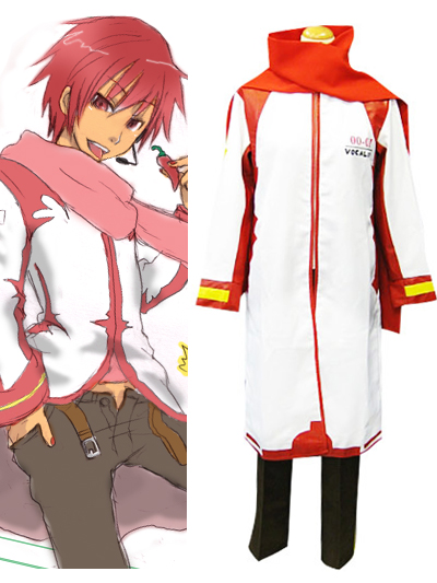 

Vocaloid Akaito Red and White Cosplay Costume