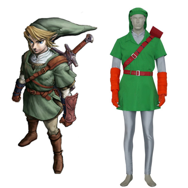 The Legend of Zelda Ocarina of Time Link Cosplay Costume