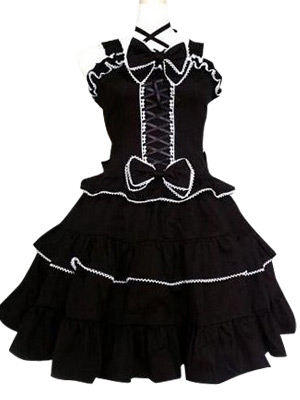 

Black Gothic Lolita Cosplay Dress