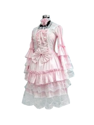 Sweet Pink And White Lolita Cosplay Dress