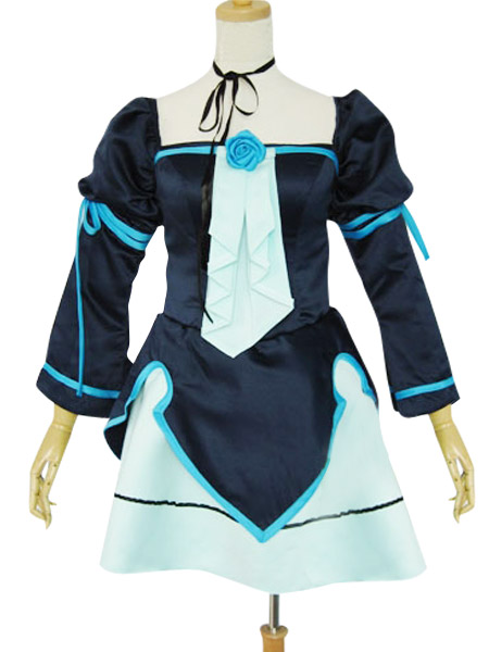 Vocaloid Miku Doujin Blue Uniform Cosplay Costume
