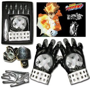 

Katekyo Hitman Reborn Kokuyo Gang Cosplay Silver PU Metal Gloves