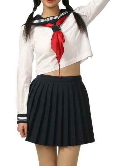 High waisted Long Sleeves School Uniform Cosplay Costume