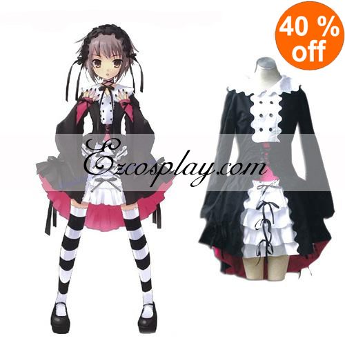 

Haruhi Suzumiya Nagato Yuki Black Maid Cosplay Lolita Cosplay Costume