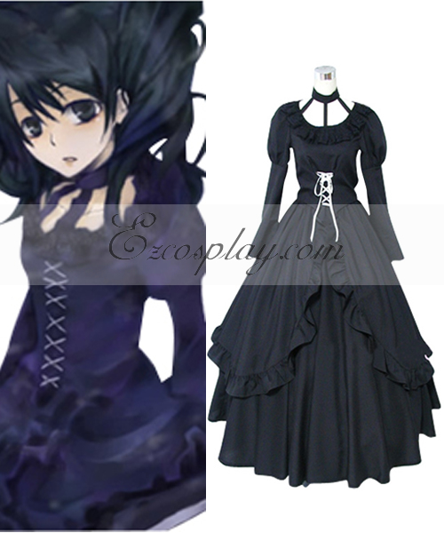 D.Gray-man Lenalee Lee Princess Black Dress Cosplay Costume