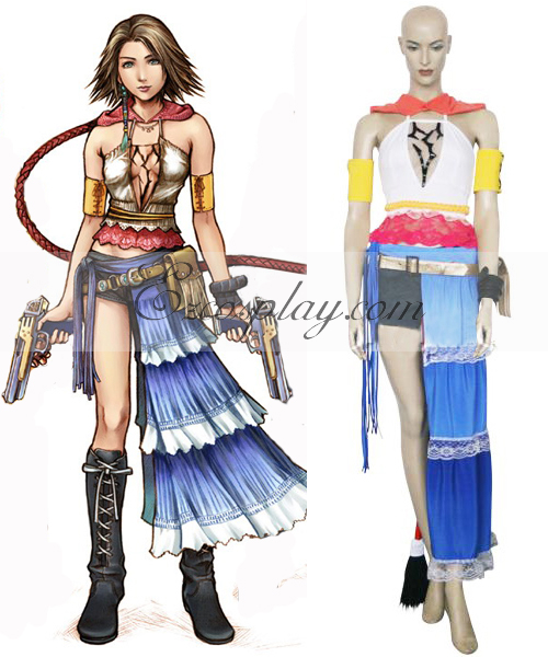 Final Fantasy X-2 FF10-2 Yuna Cosplay Costume