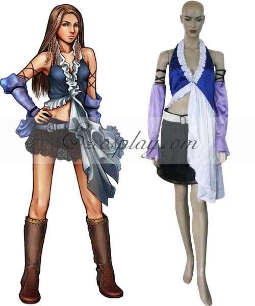 Final Fantasy X-2 Yuna Lenne Gesangs-Cosplay-Kostüm