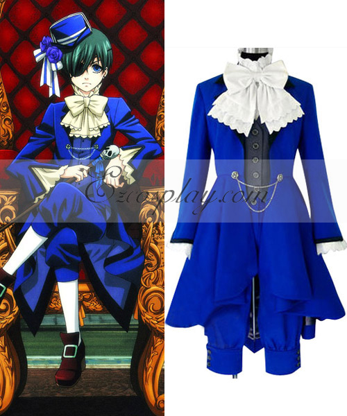 Tauchen Sie mit diesem Ciel Phantomhive Blue Cosplay-Kostüm von EZCosplay in das viktorianische England ein. Sehen Sie in diesem königsblauen Cosplay des jungen Grafen königlich aus und alle Sebastian-Cosplayer werden Ihnen zu Füßen liegen. Sie werden nic