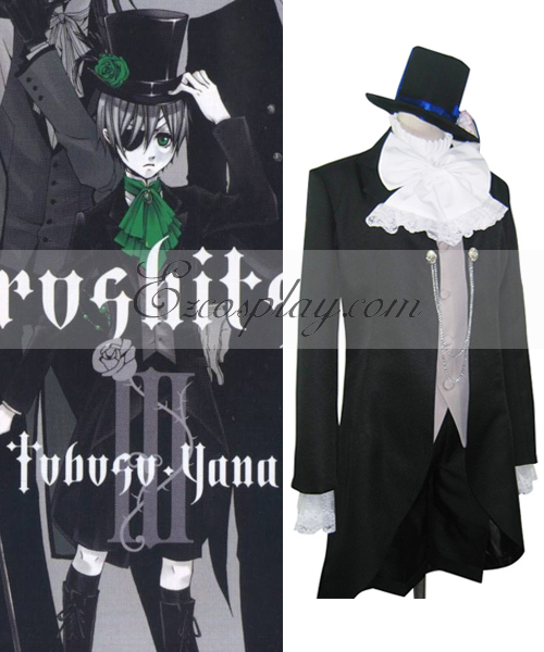 Black Butler Ciel Phantomhive Gentswear Gray Cosplay Costume