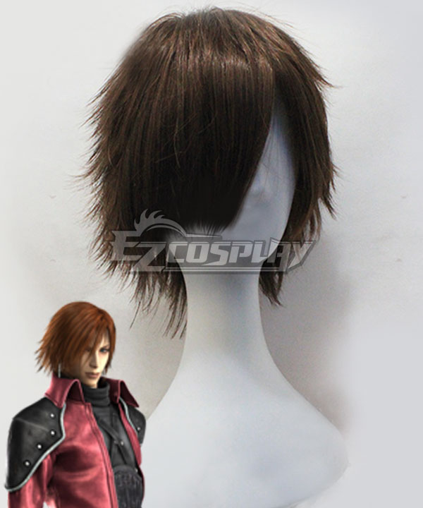 Final Fantasy VII FF7 Crisis Core Genesis Brown Cosplay Wig