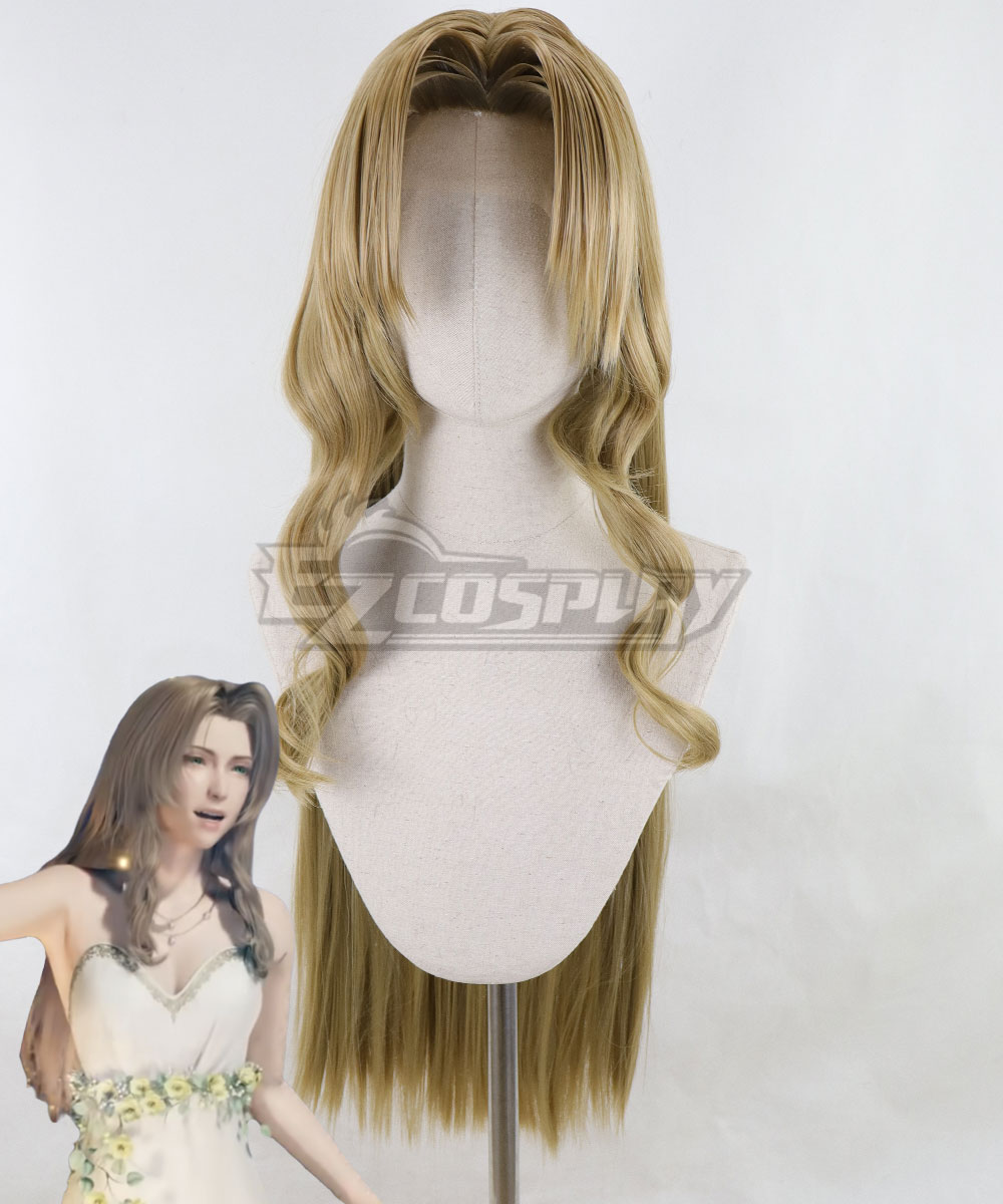 Final Fantasy VII Rebirth FF7R Aerith Gainsborough Loveless Brown Cosplay Wig