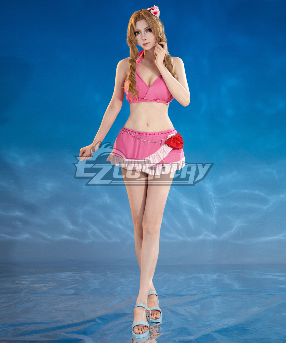 Final Fantasy VII Rebirth FF7R Aerith Gainsborough Swimsuit Cosplay Costume