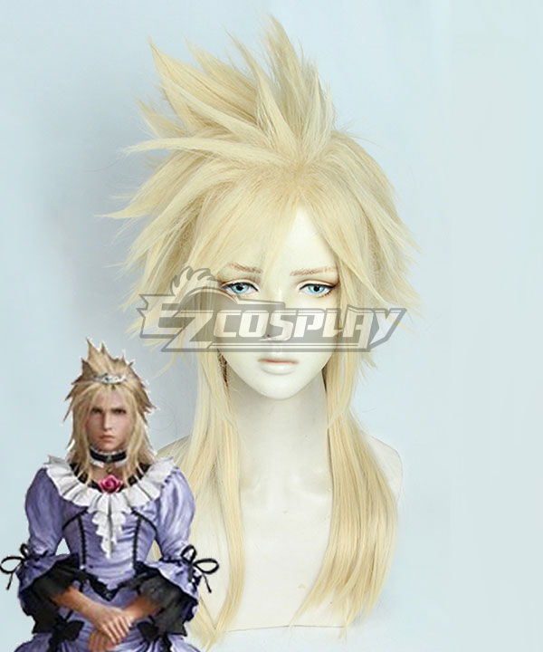 Final Fantasy VII Remake Cloud Strife Girl Ver3 Golden Cosplay Wig
