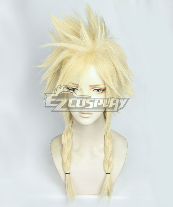 Final Fantasy VII Remake Cloud Strife Girl Ver 2 Golden Cosplay Wig