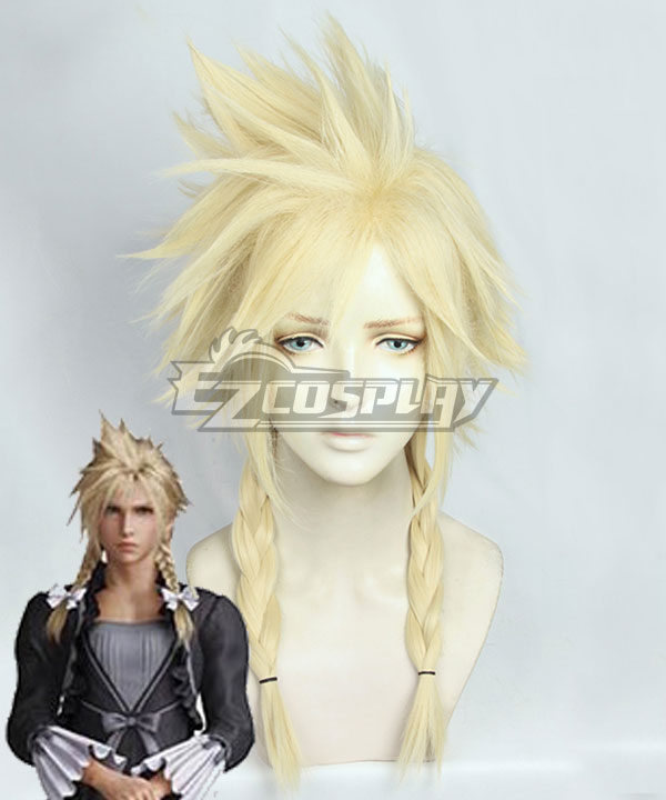 Final Fantasy VII Remake Cloud Strife Girl Ver 2 Golden Cosplay Wig