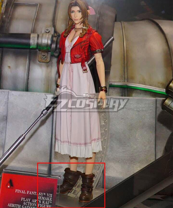 

Final Fantasy VII Remake FF7 Aerith Gainsborough Brown Cosplay Boots