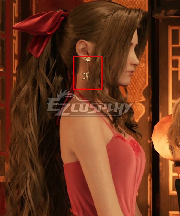 Final Fantasy VII Remake FF7 Aerith Gainsborough Ver1 Earring Cosplay Accessory Prop